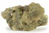 Yellow-Green Cubic Fluorite Crystal Cluster - Morocco #223912-1